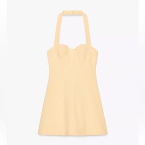 Zara Yellow Bustier Romper Dress